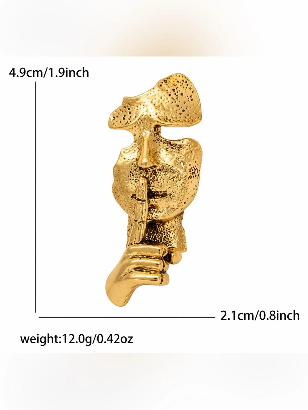 Anthropologie Gold Abstract Pin Brooch